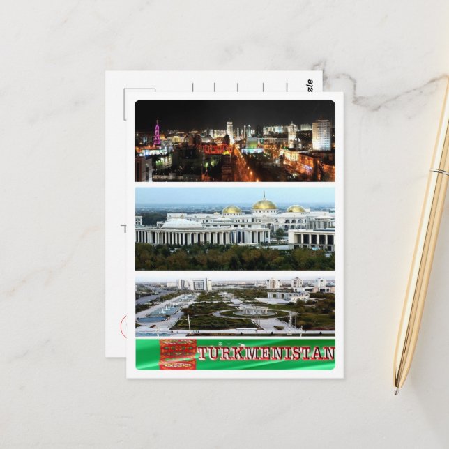 Turkmenistan - Mosaik - Vykort (Fram/Back In Situ)