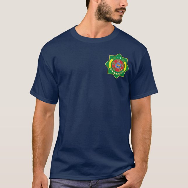Turkmenistans emblem t shirt (Framsida)