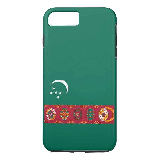 Turkmenistans flagga Case-Mate iPhone skal (Baksida)