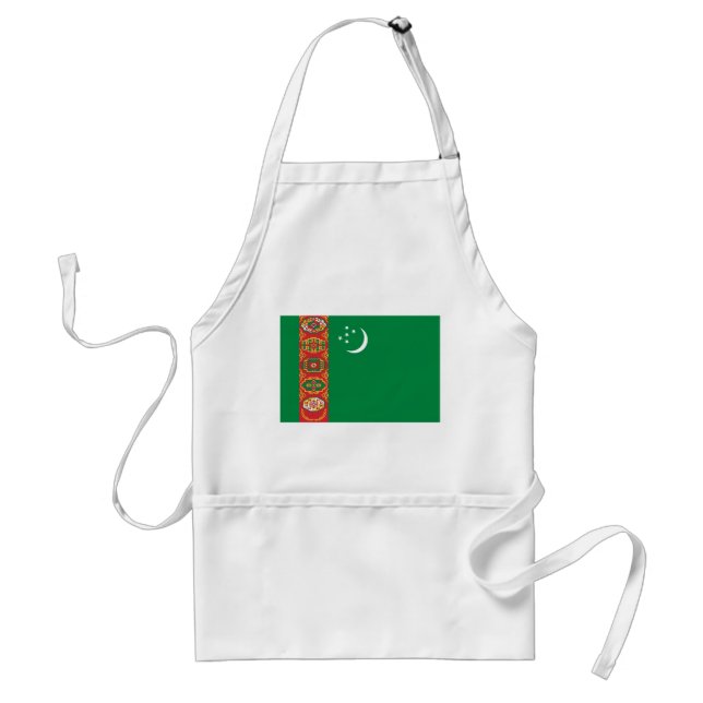 Turkmenistans flagga förkläde (Framsidan)