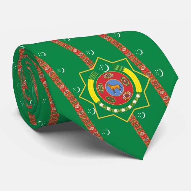 Turkmenistans Flagga och emblem, Turkmenistans Fla Slips (Rullad)