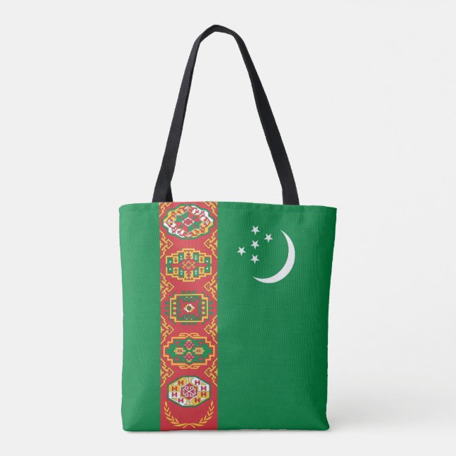 Turkmenistans flagga tygkasse (Baksida)