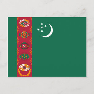 Turkmenistans Flagga-vykort Vykort