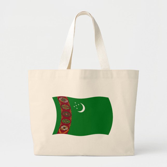 Turkmenistans flaggbärkande väska (Framsidan)