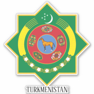 Turkmenistans Jackat av Arm Patriotic Klistermärken