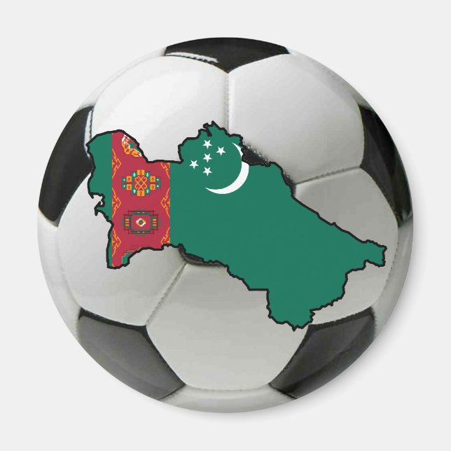 Turkmenistans landslag magnet (Framsidan)