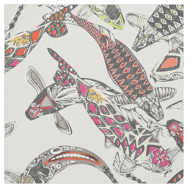 turkoi benvit tyg (Provkarta)