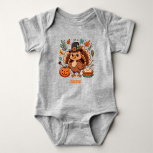 Turkon och pumpa av Thanksgiving för Tecknad T Shirt