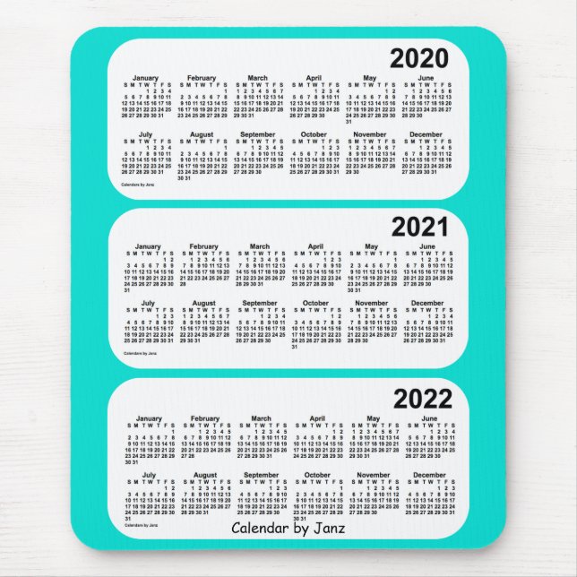 Turkos 2020-2022 3 år kalender vid Janz Musmatta (Framsidan)