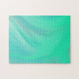 Turkos Abstrakt Penseldrag Gradient Ombre Pussel