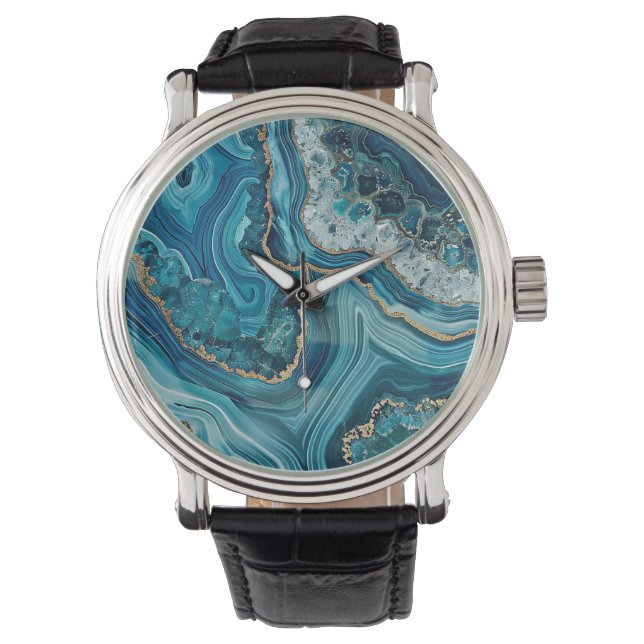 Turkos Agatklocka Armbandsur (Framsida)