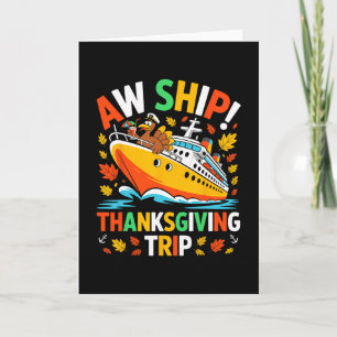 Turkos Aj rolig kalkon tacksgiving kryssning famil Kort