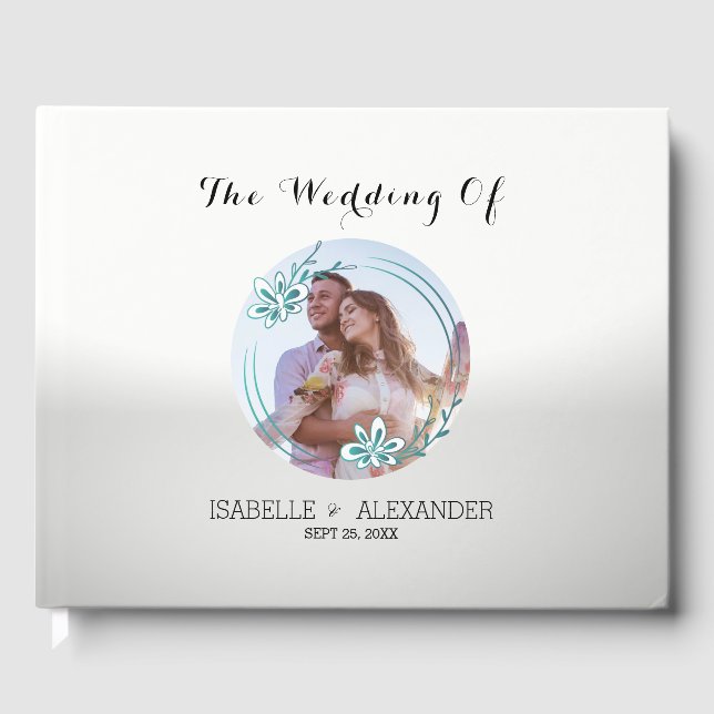 Turkos Anpassningsbar av andedräkt Foto Gästböcker (Framsida)