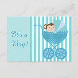 Turkos apa baby shower inbjudningar