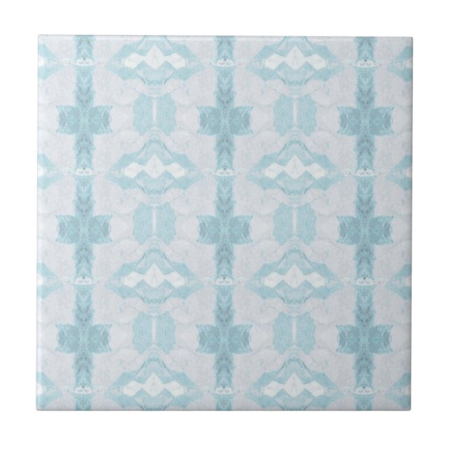 Turkos aqua Diamond geometric design ceramic t Kakelplatta (Framsidan)