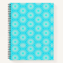 Turkos, Aqua och Grått Flowers med cyan