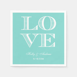 Turkos Aqua, Vita LOVE Servetter