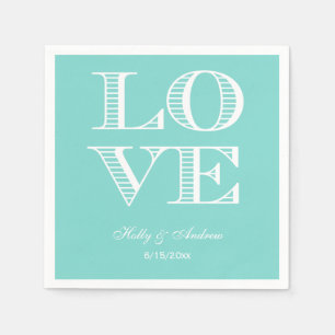 Turkos Aqua, Vita LOVE Servetter