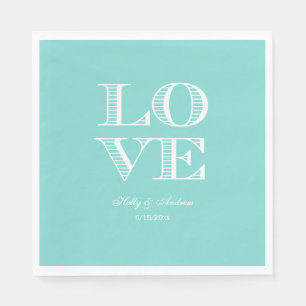 Turkos Aqua, Vita LOVE Servetter