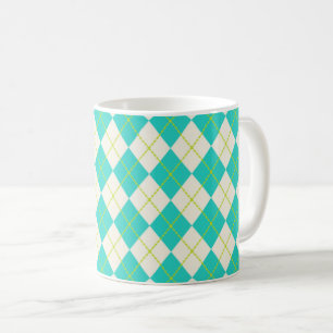 Turkos Argyle-mugg Kaffemugg