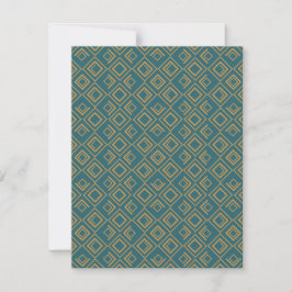 Turkos Art Deco Tack Kort