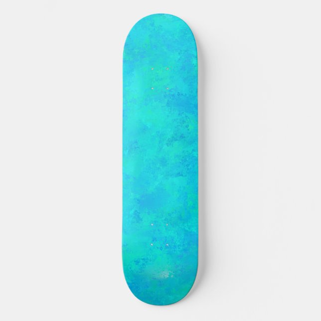 Turkos Blå Abstrakt Mönster Mini Skateboard Bräda 18,5 Cm (Framsida)