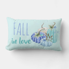 Turkos Blå Aqua Taupe Pumpa Höst Fall Lumbarkudde