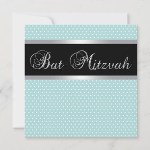 Turkos Blå Bat Mitzvah-inbjudningar Inbjudningar