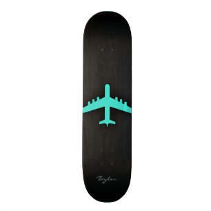 Turkos-, blå Grönt-flygplan Skateboard Bräda 21,5 Cm