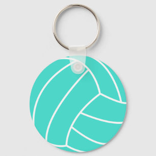 Turkos; Blå Grönt Volleyball Nyckelring
