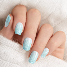 Turkos Blå Ombre Glam Glitter