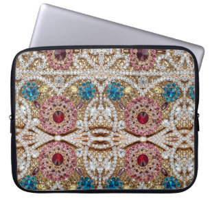 turkos blå silver guld burgundy rosa bohemian laptop fodral