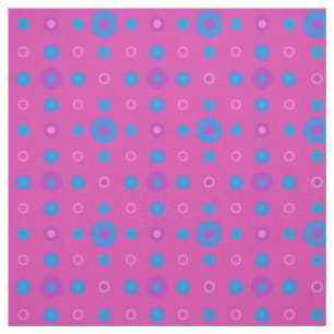 Turkos, blått, Magenta, Lila Polka Dot Mönster Tyg