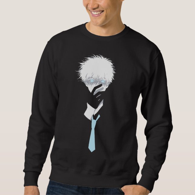 Turkos Blick: Anime Design Lång Ärmad Tröja (Framsida)