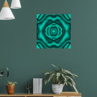 Turkos Blomma Poster