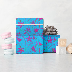 Turkos Blomning Bris Presentpapper