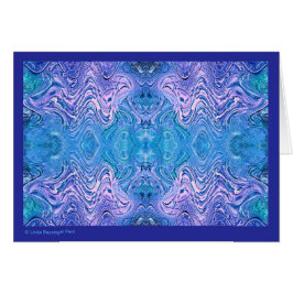 Turkos Blue Abstrakt Glass Hälsningskort