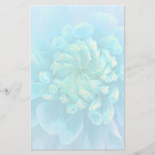 Turkos Blue Dahlia Flower i vattenfärg Brevpapper