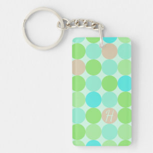 Turkos Blue Grönt & Orange Circles Monogram