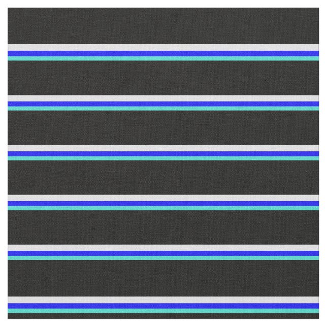 Turkos-, Blue-, Lavender- och Black-Färgad Tyg (Närbild)
