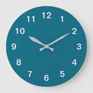Turkos Blue Minimalist Acrylic Wall Clock Stor Klocka
