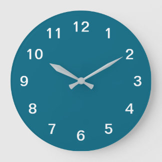 Turkos Blue Minimalist Acrylic Wall Clock Stor Klocka