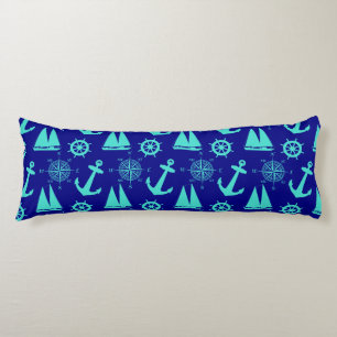 Turkos Blue Nautical Coastal Boating Kroppskudde