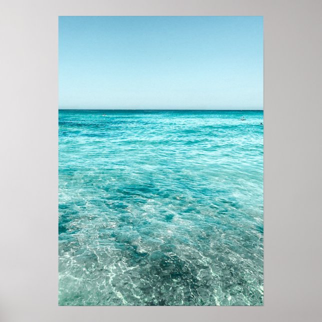 Turkos Blue Ocean Photography Poster (Framsidan)