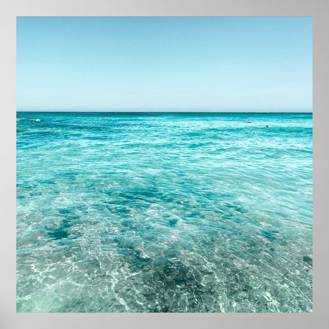 Turkos Blue Ocean Photography Poster (Framsidan)