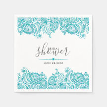 Turkos-blue paisley snöre