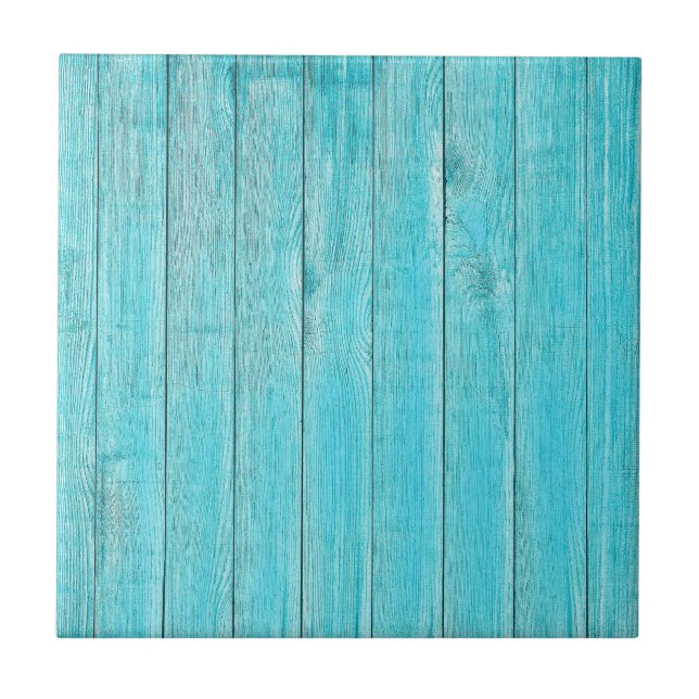 Turkos Blue Wood Wall Struktur Kakelplatta (Framsidan)