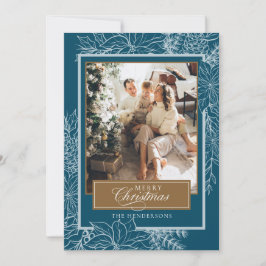 Turkos Botanical God jul Photo Julkort