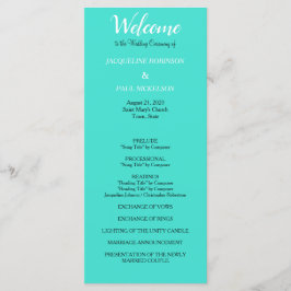 Turkos-Bröllopsprogram Program