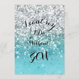 Turkos brudtärningsinbjudan inbjudningar